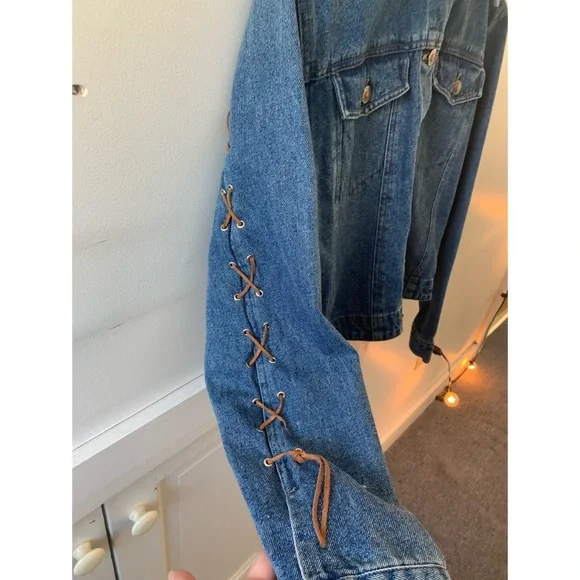Department of Youth Cotton Laced Jean Jacket - Picture 4 of 6